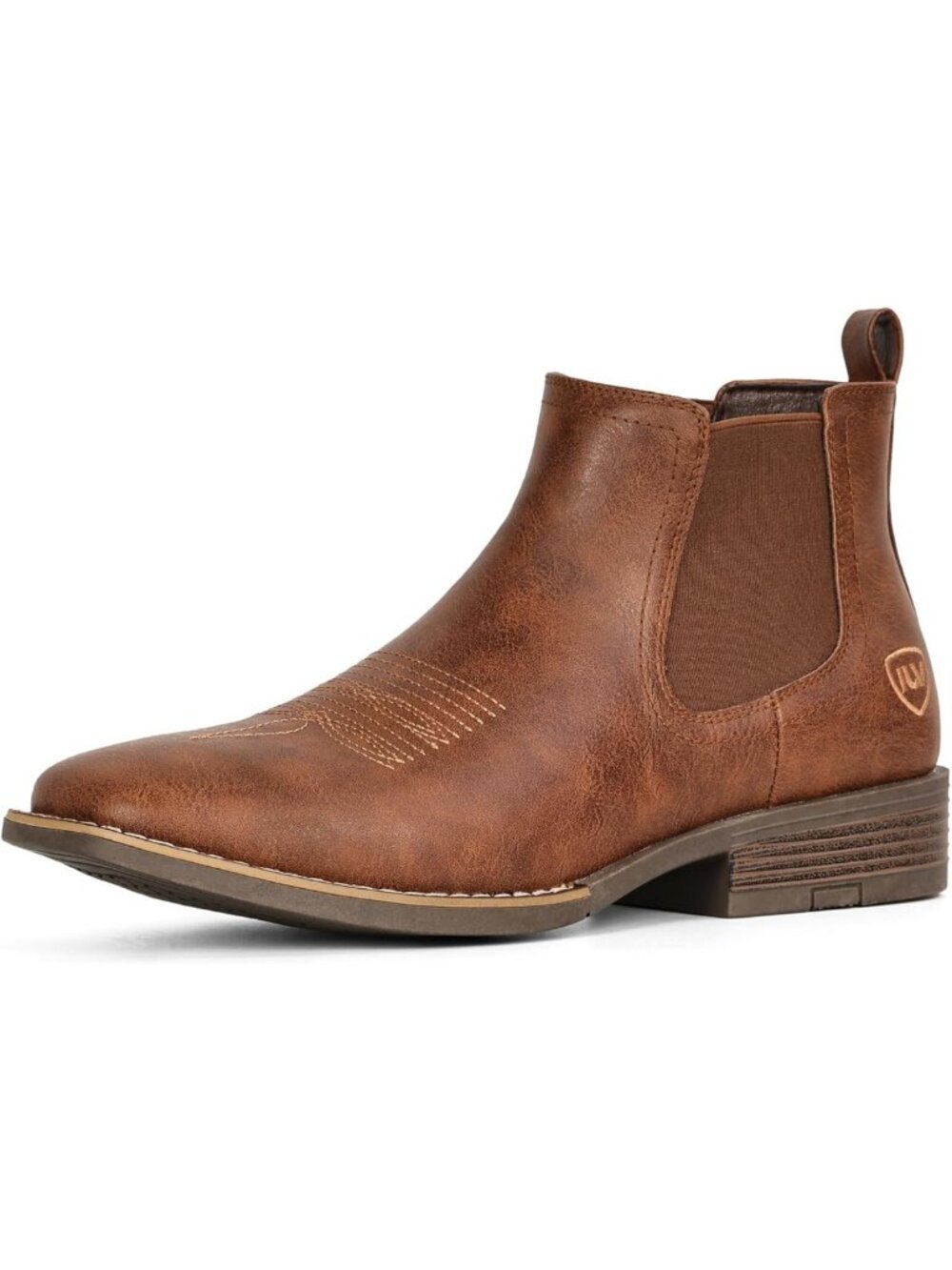 Stylish Square Toe Cowboy Ankle Boots for Men | Casual Western Footwear